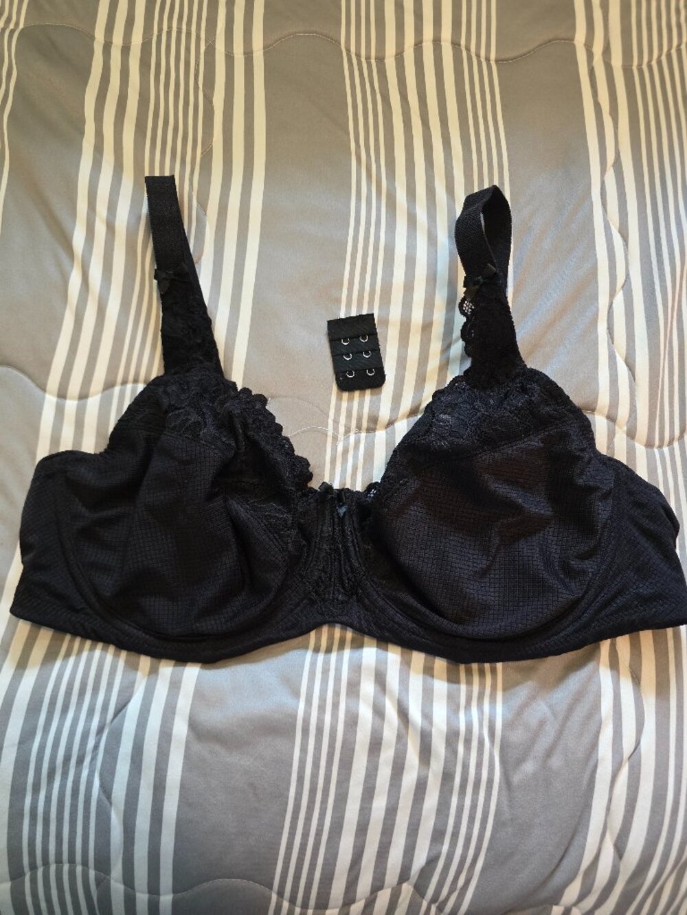 Black unlined bra